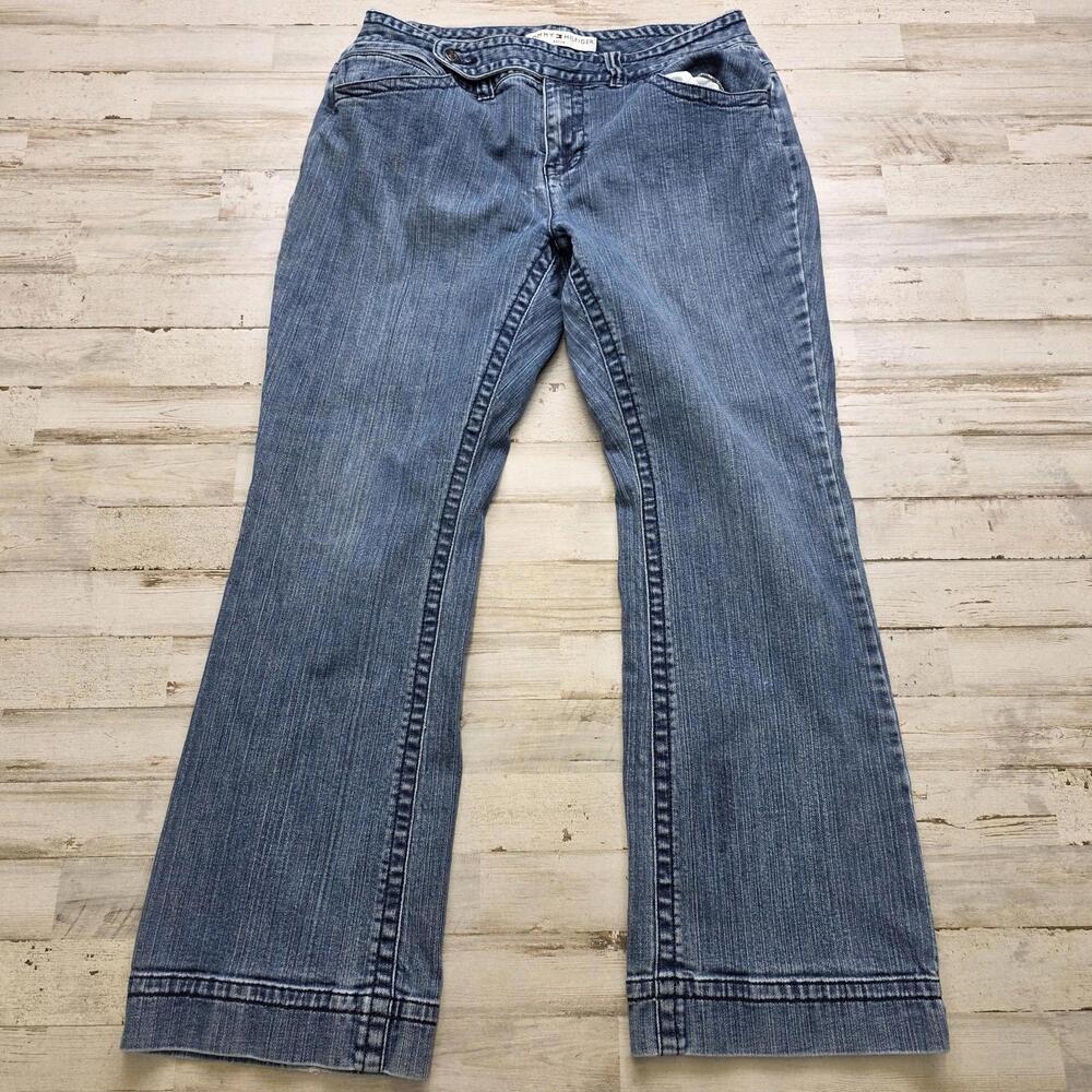 Vintage Tommy Hilfiger Jeans Hipster Boot 100% Cotton Women's 12P Fits 31x27